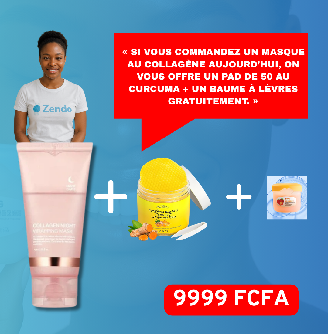 Masque de nuit au collagène + Baume à lèvres offert - ZENDO COREAN SKINCARE