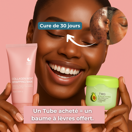 Masque de nuit au collagène + Baume à lèvres offert - ZENDO COREAN SKINCARE