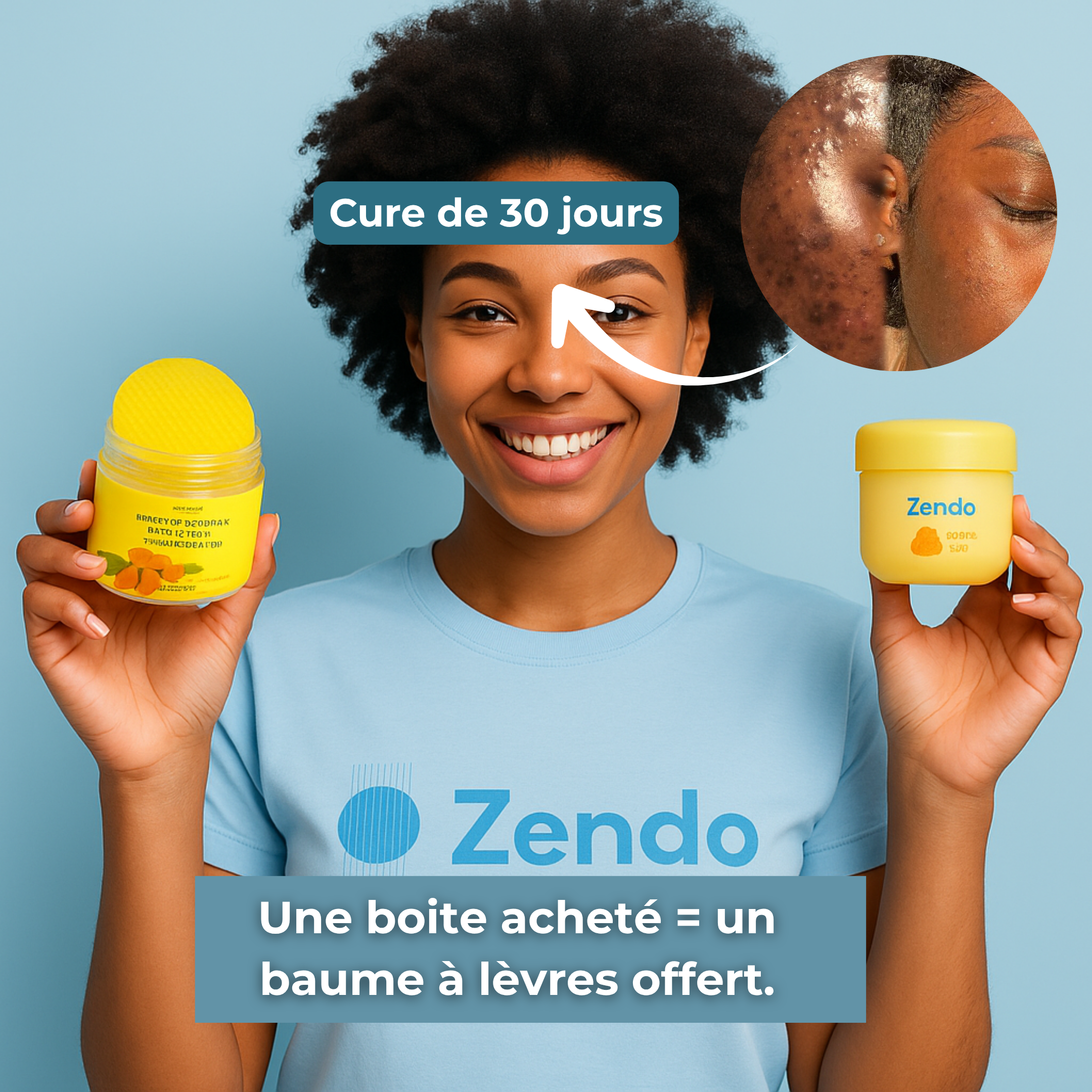Pads Nettoyants au Curcuma + Baume a lèvre offert - ZENDO COREAN SKINCARE